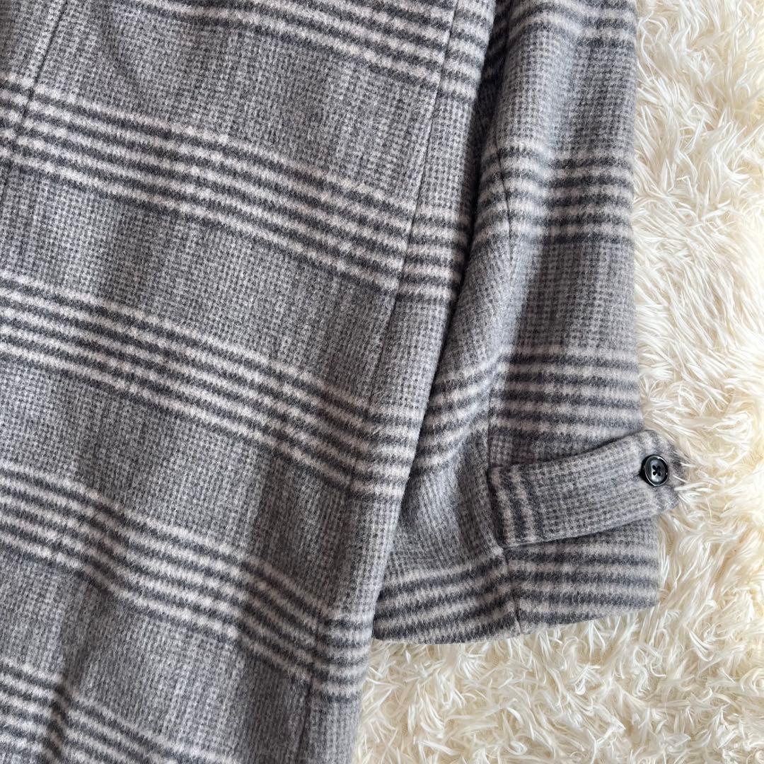 ワイルドライフテーラー マンテコ ウール オーバーコート グレーチェック M