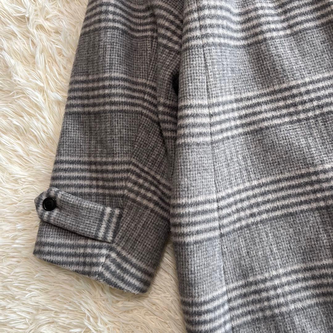 ワイルドライフテーラー マンテコ ウール オーバーコート グレーチェック M