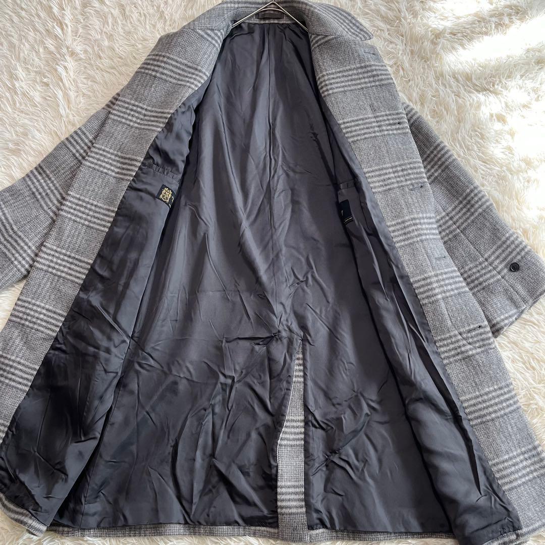 ワイルドライフテーラー マンテコ ウール オーバーコート グレーチェック M