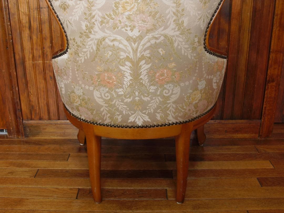 イタリア製☆ロココ様式☆スプーンバックチェア☆猫脚 鋲打ち 高級