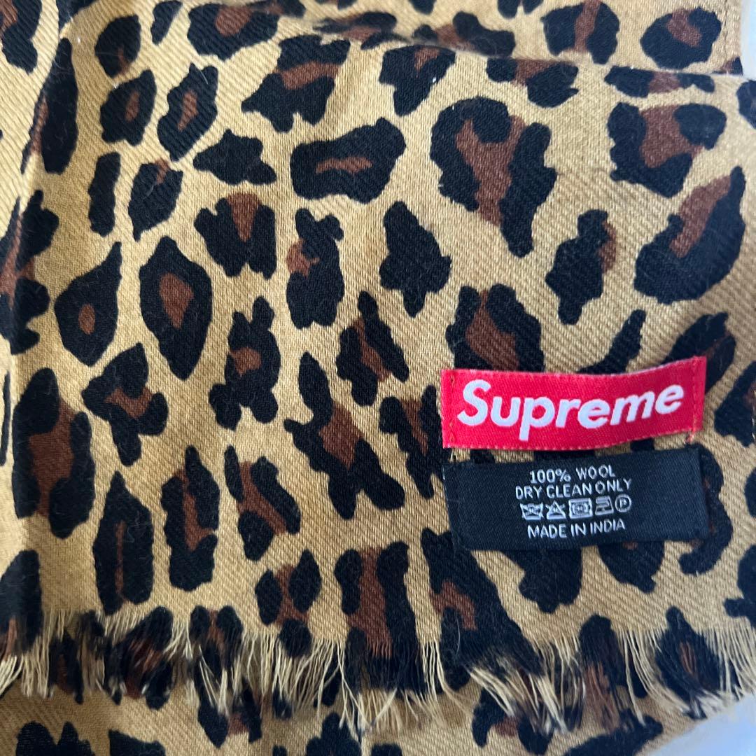 supreme シュプリームヒョウ柄ストールマフラーレオパード - メルカリ
