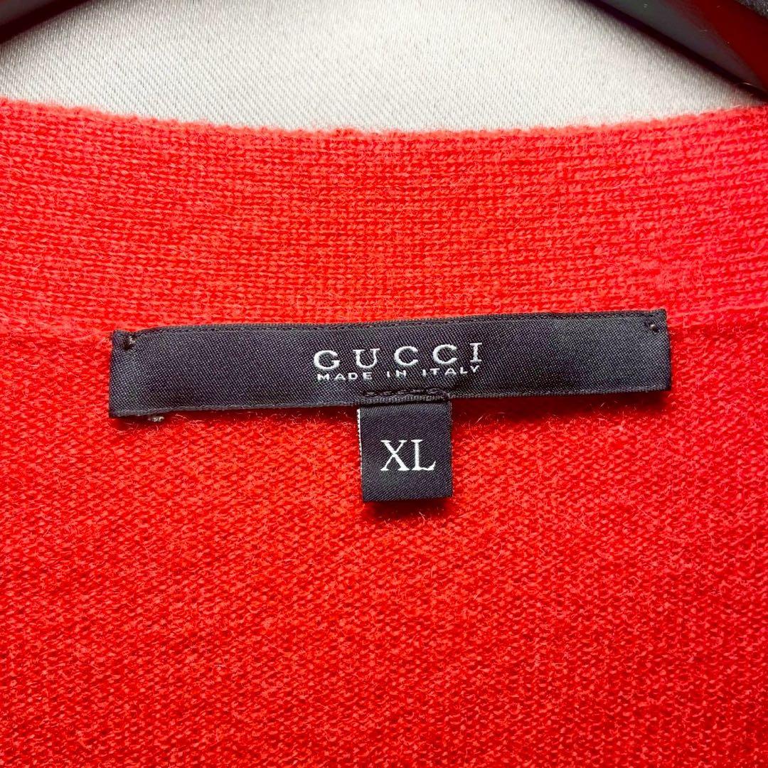 グッチ カシミアカーディガン GUCCI レッド 323160 サイズXL