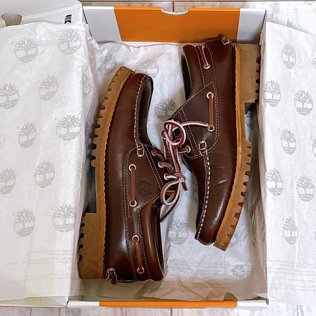 美品✨ティンバーランド 3EYE デッキシューズ 30003 24.5cm 茶