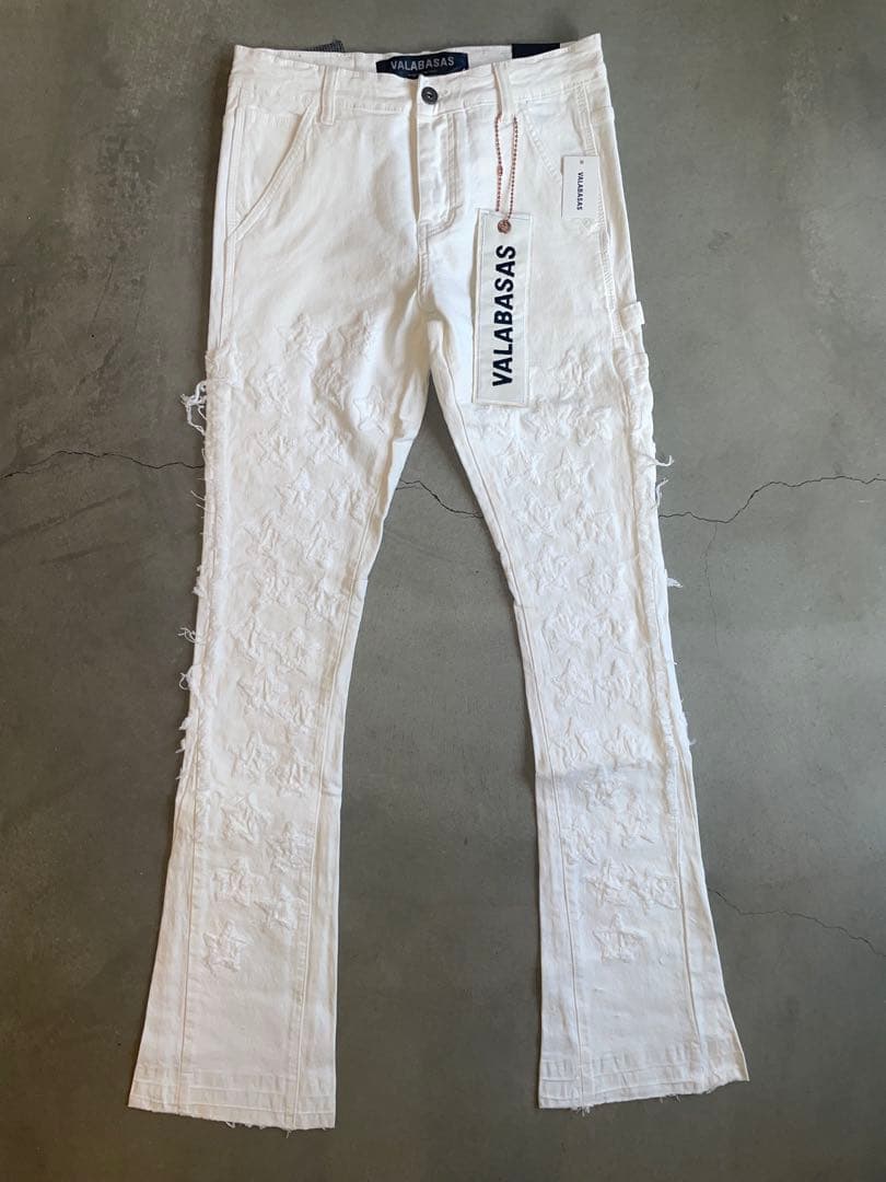 新品未使用】VALABASAS バラバサス ホワイトスターフレアデニム 29