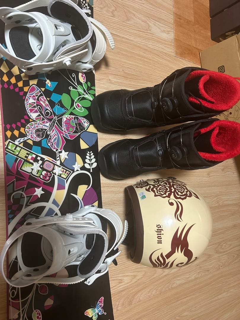 Yellowbus スノーボードセット ブーツ24.5cm ヘルメット ケース付