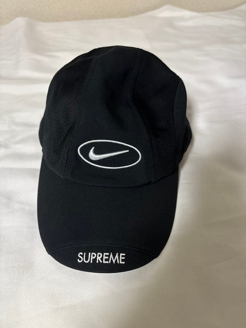 supreme×nike running hat ブラック 2025ss 美品 - メルカリ