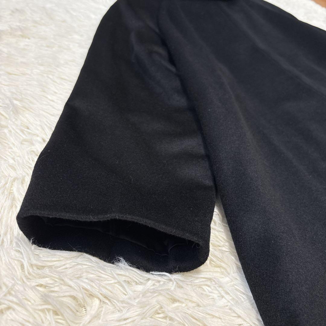 ピエールバルマン カシミヤ100 ロングコート フォックスファー 11AR