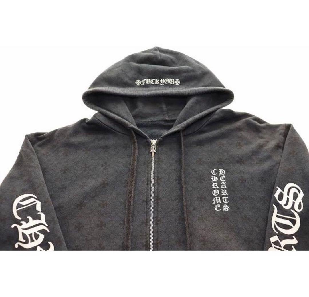 k*様 クロムハーツ CH総柄 ジップ パーカー