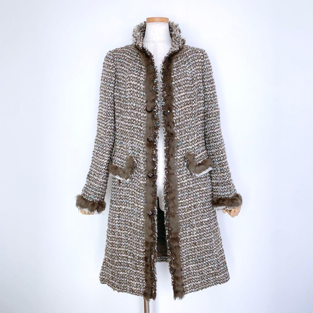 【美品✨】定価20万❤️エポカ✨サイズ40✨ラビットファー✨ロングコート✨日本製