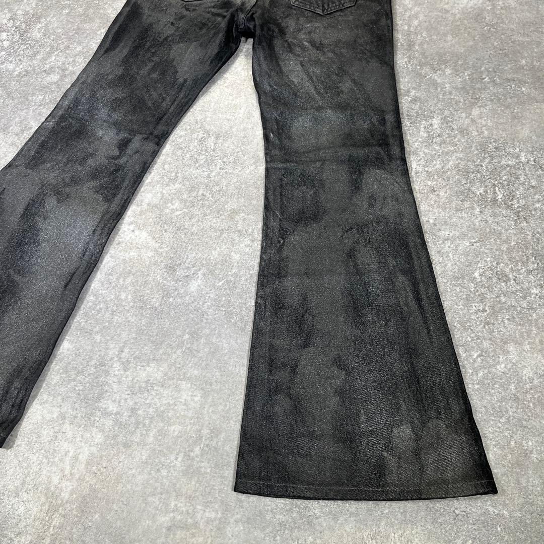 ALLCAPO コーティングデニム　フレア　ベルボトム　M ブーツカット　モード