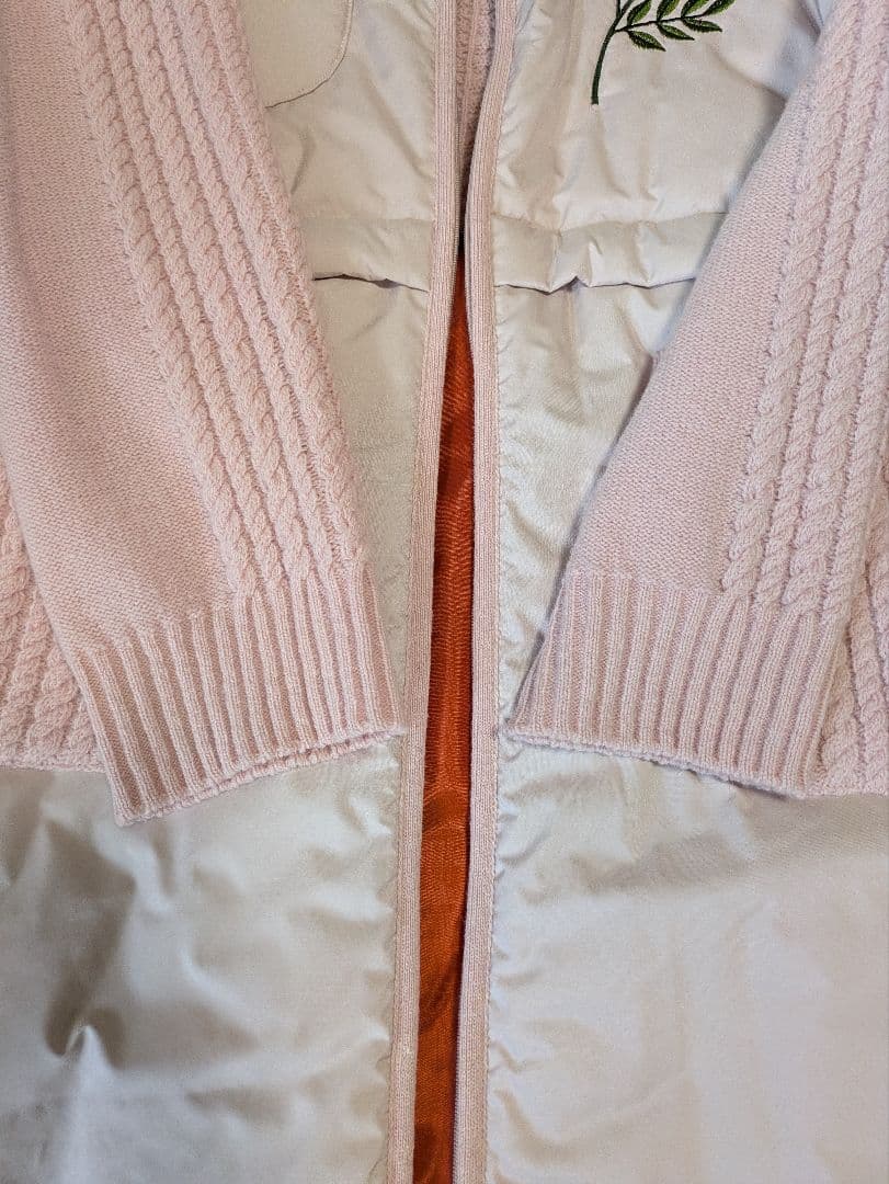 専用です。アルベロベロ♥️ぶたさん刺繍入りニットと中綿　ピンクロングコート