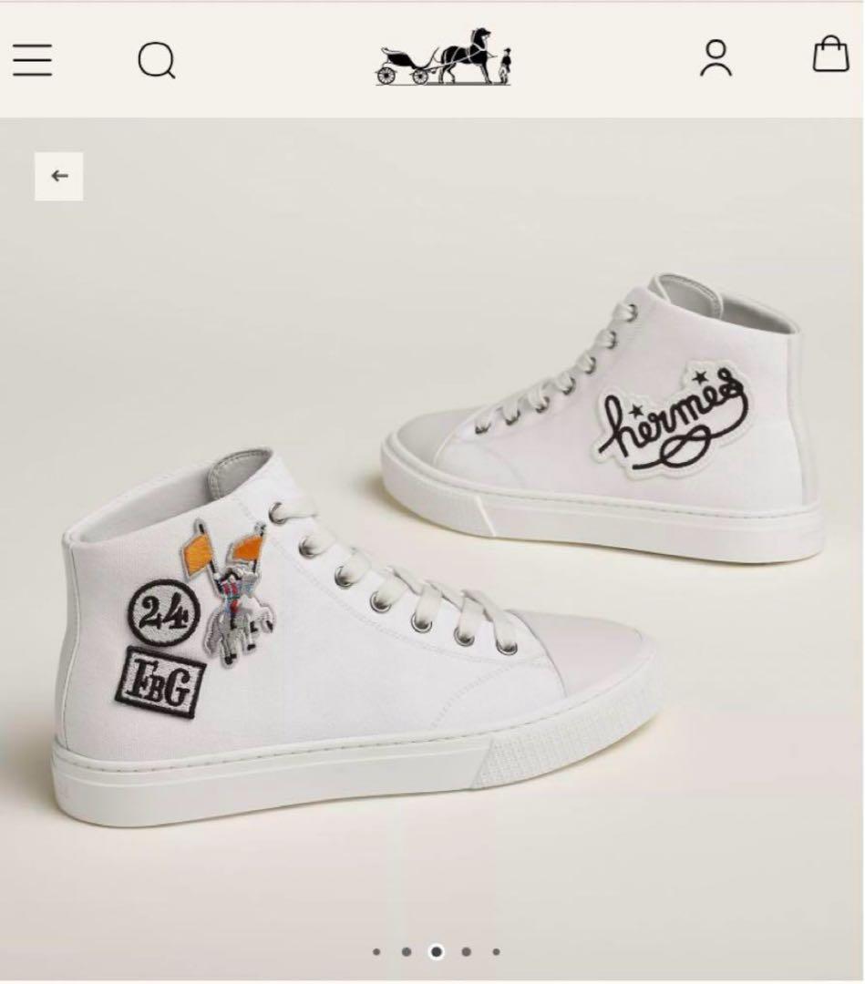 値下げ中！5000円引き！美品Hermès エルメス　ハイカットスニーカー