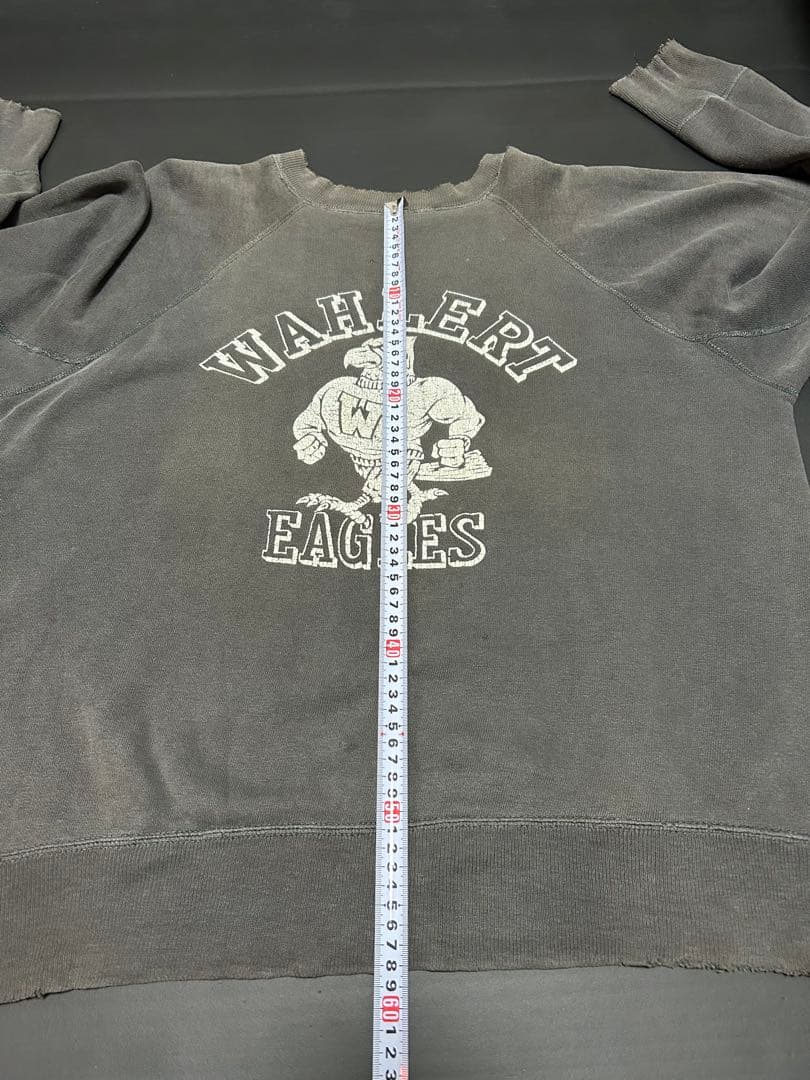 60sビンテージスウェットカラーフロッキー墨黒フェード