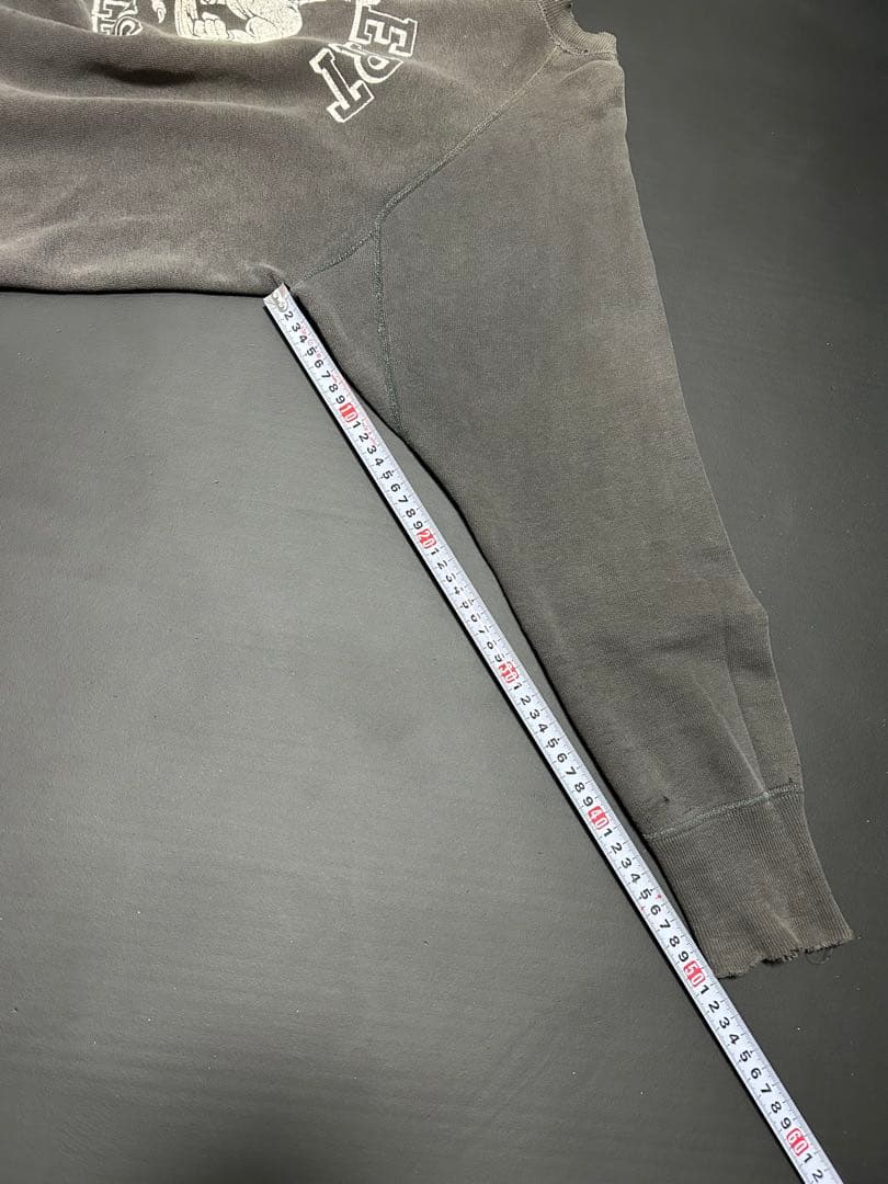 60sビンテージスウェットカラーフロッキー墨黒フェード