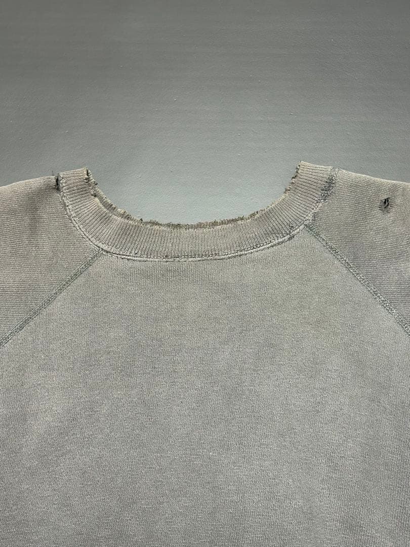 60sビンテージスウェットカラーフロッキー墨黒フェード