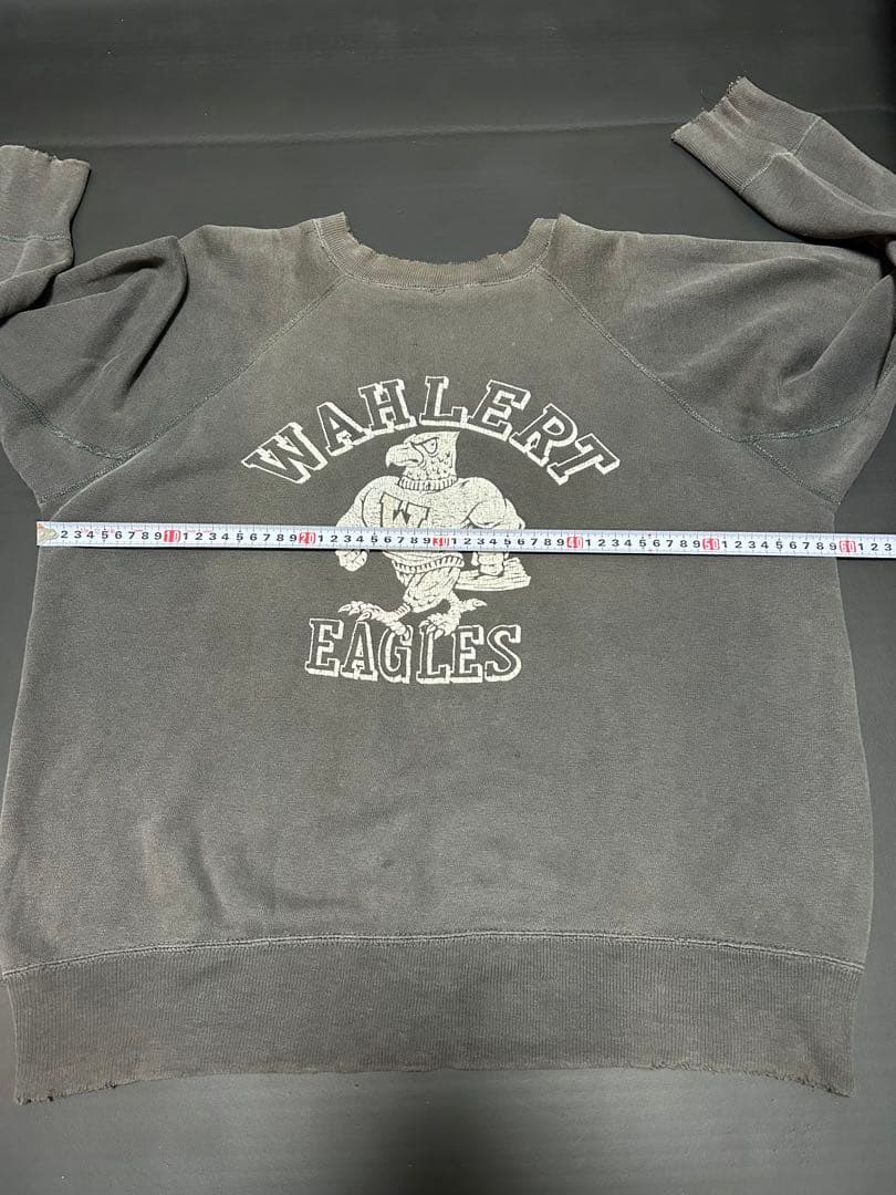 60sビンテージスウェットカラーフロッキー墨黒フェード