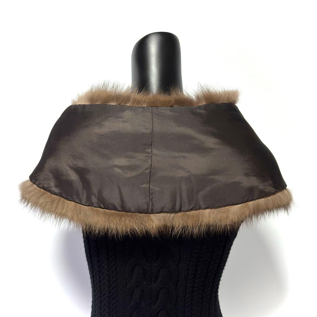 【黒貂】RUSSIAN SABLE ロシアンセーブル リアルファー ショール