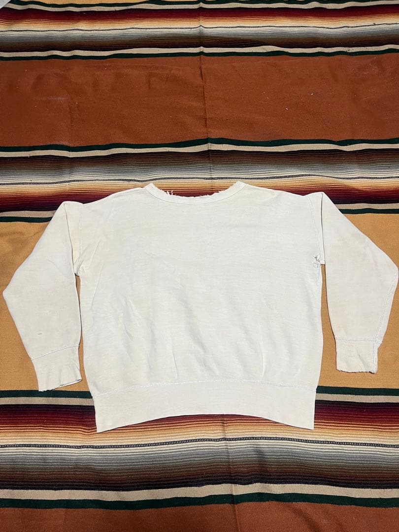 50s USA製 Russell スウェット \"UNI\" 前V 染み込み ボロ
