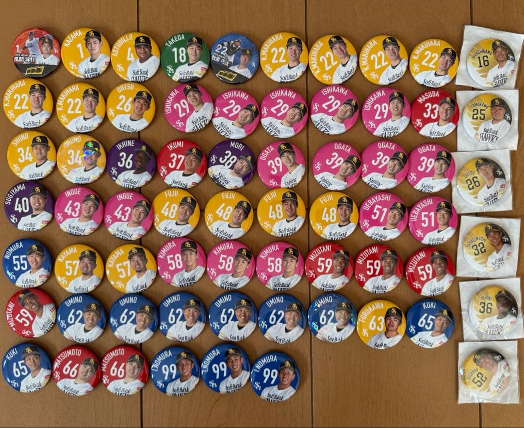 福岡ソフトバンクホークス 若鷹ガチャ 缶バッジ まとめ売り(バラ売りも可能)