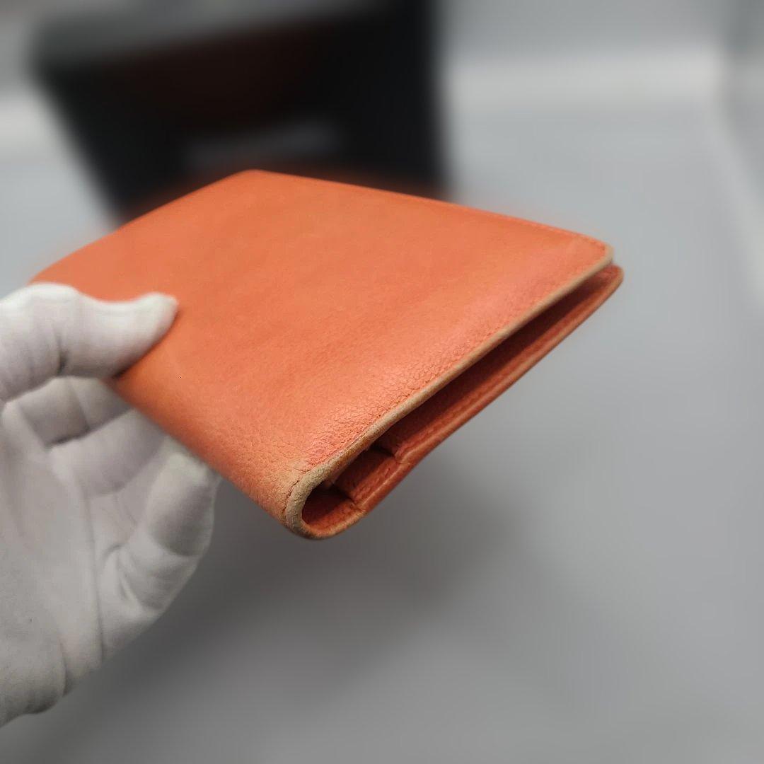 CHANEL 長財布 オレンジ レザー