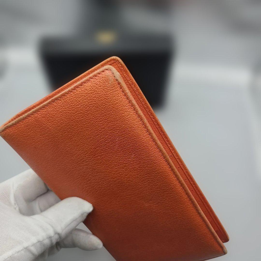 CHANEL 長財布 オレンジ レザー