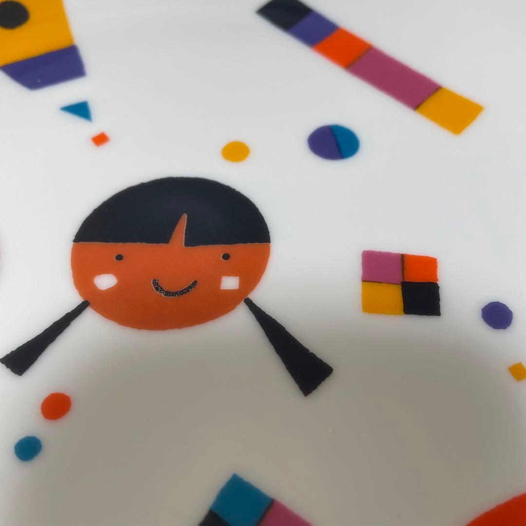 【未使用】 五味太郎 絵皿 4枚セット 五味太郎のパーティウェア スタンド付