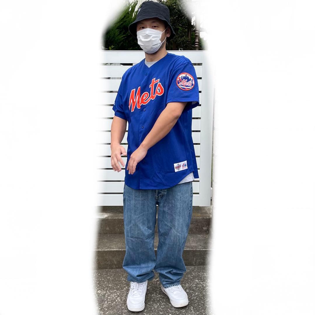 希少　USA製 90's NY.メッツNOMO16 vintage ゲームシャツ