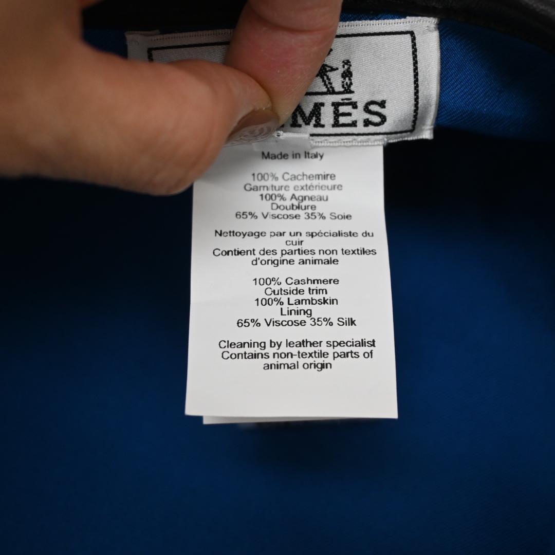 ■ □ 47150★年 HERMES エルメス ベレー帽 ブラック カシミヤ