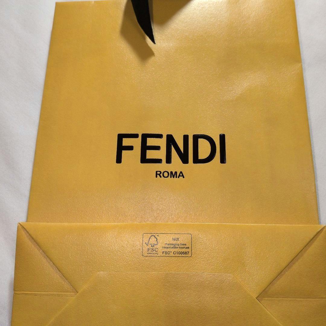 FENDI/ラッピー/ピンク＆ブラウンシルク バンドゥ リボン＆箱＆紙袋＆タグ