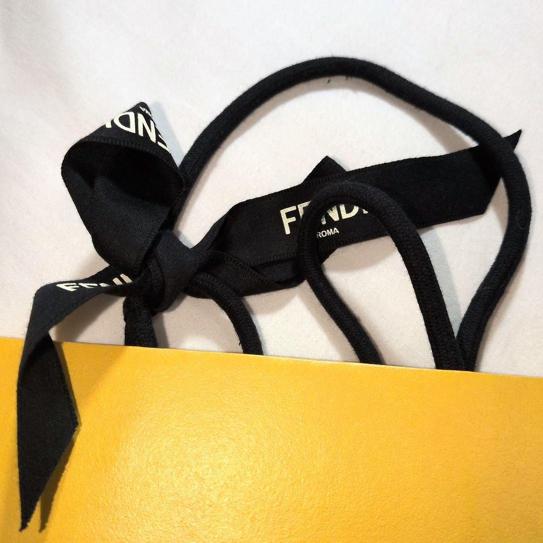 FENDI/ラッピー/ピンク＆ブラウンシルク バンドゥ リボン＆箱＆紙袋＆タグ