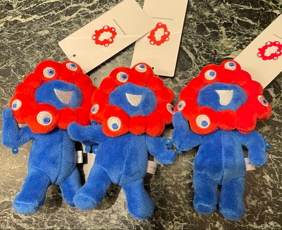 大阪関西万博 ミャクミャクボールチェーンマスコットABC 3個セット