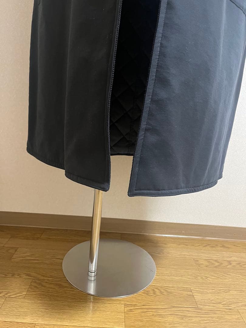 yoKEブラックフード付きロングコート