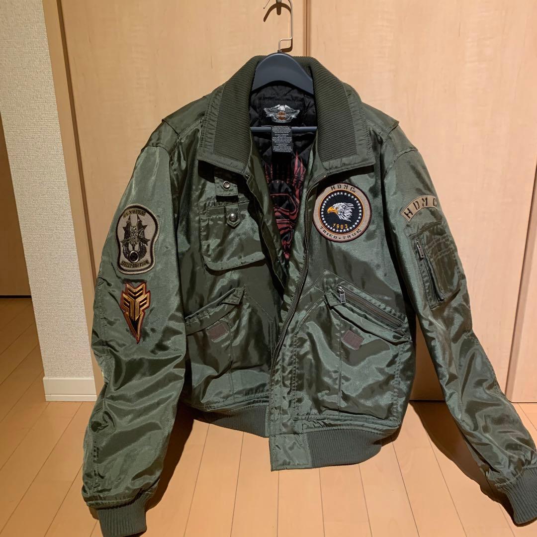 ハーレーダビッドソン MA-1 フライトジャケット XXXL 両面プリント