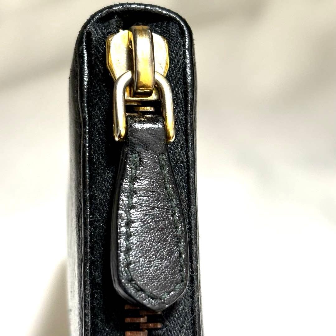 あこPRADA プラダ◆黒ブラック◆長財布◆ゴールドロゴ◆シリアルナンバー