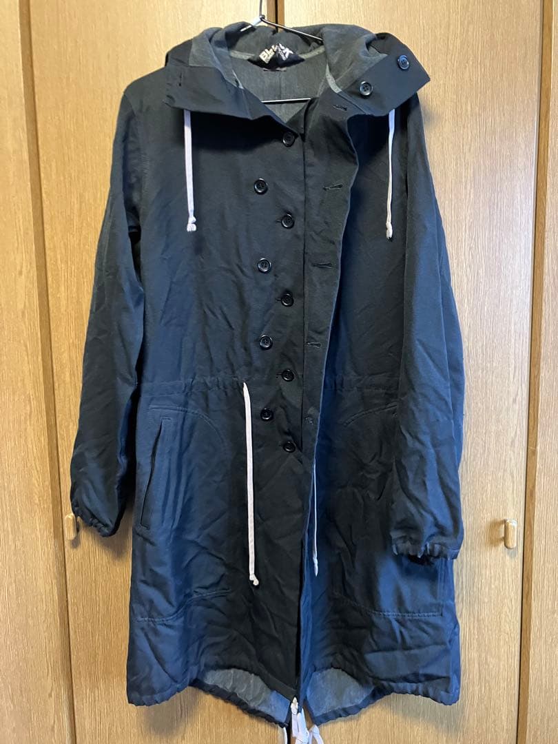 【ブラックコムデギャルソン】 ポリ縮絨 モッズコート