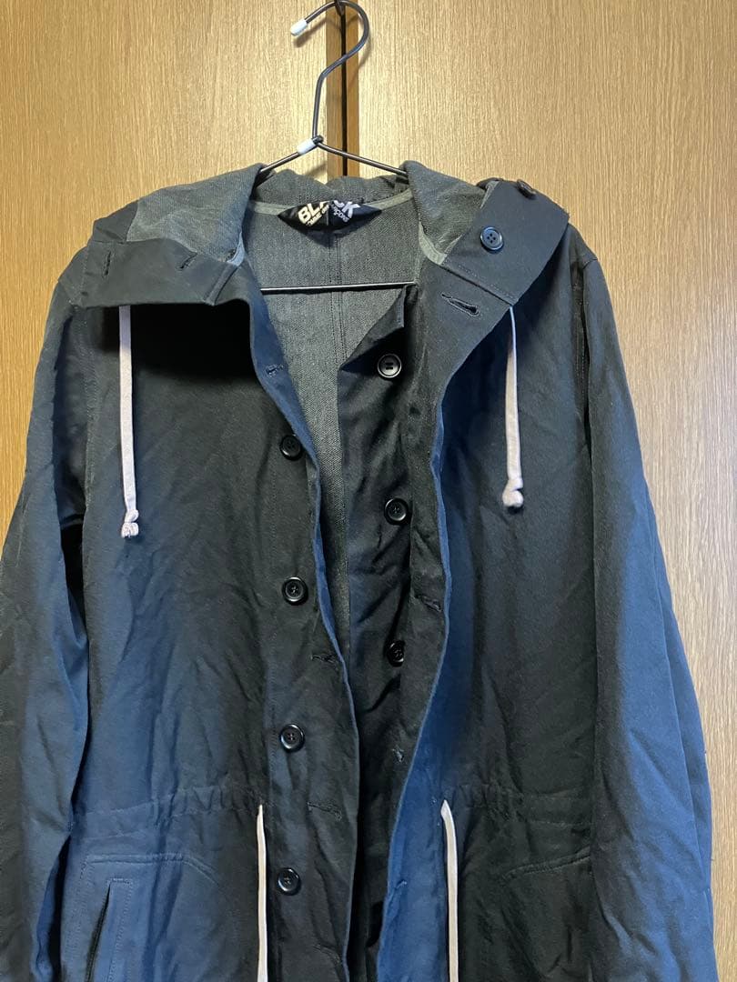 【ブラックコムデギャルソン】 ポリ縮絨 モッズコート