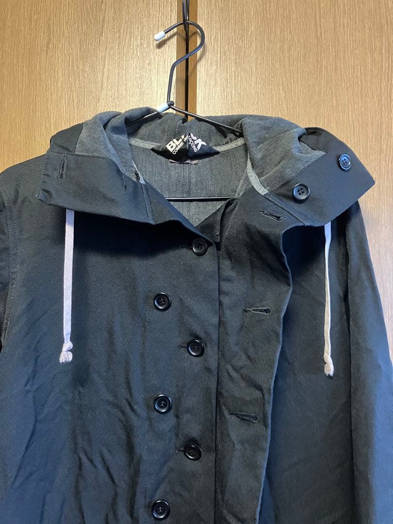 【ブラックコムデギャルソン】 ポリ縮絨 モッズコート