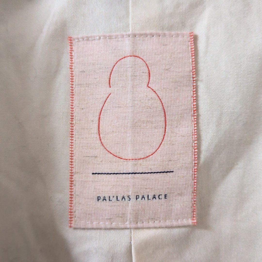 パラスパレス ロング ステンカラーコート チェック ウール 3