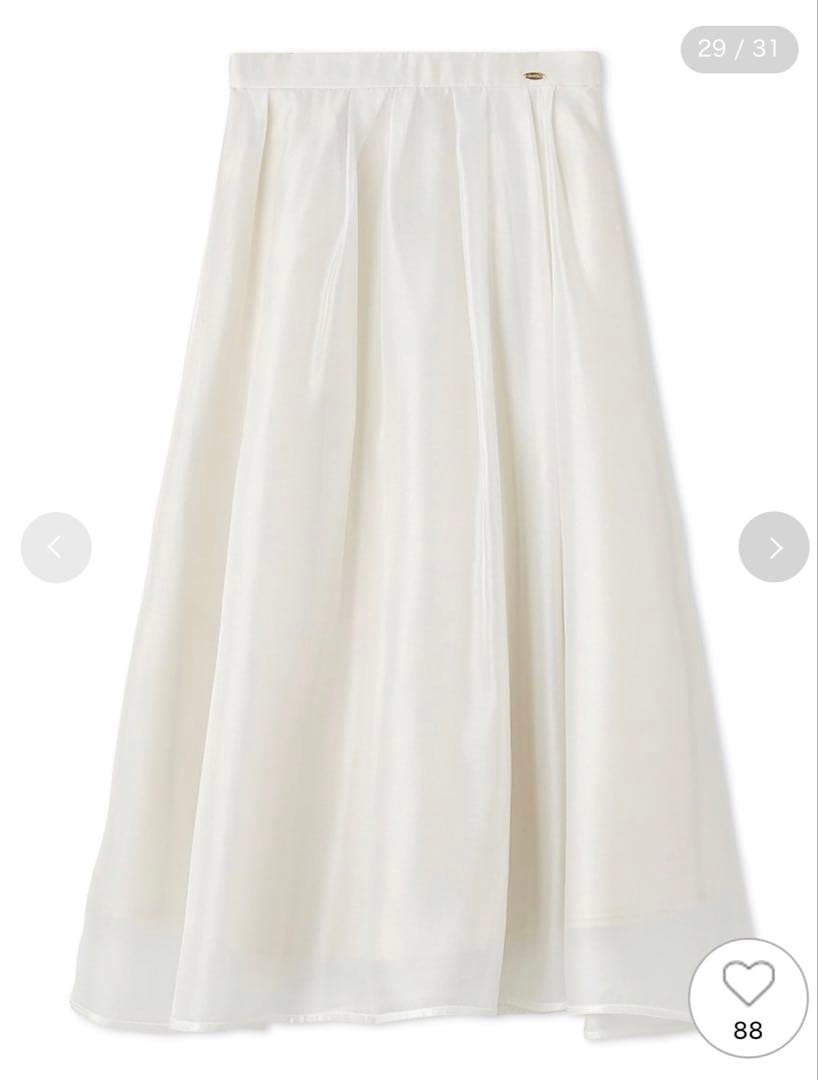 【美品】CELFORD シアーフレアスカート アイボリー 36