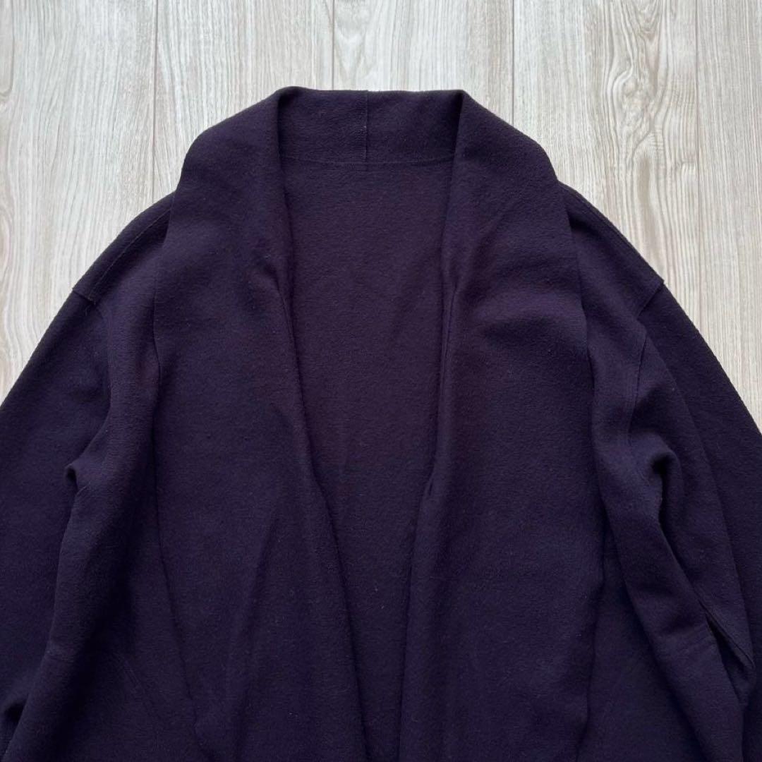 【美品】JURGEN LEHL ウールコート カーディガン 紫 ヨーガンレール