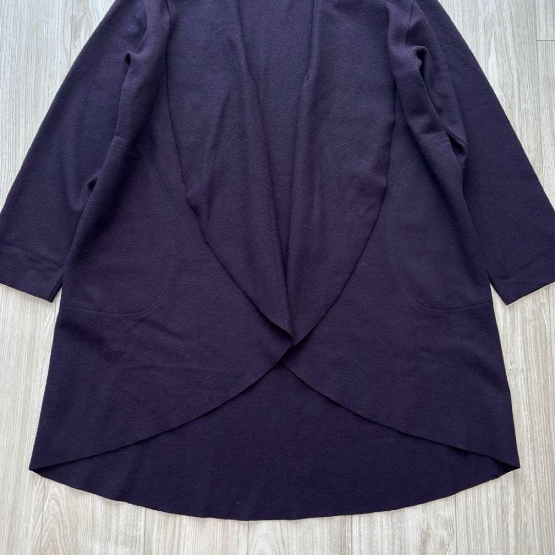 【美品】JURGEN LEHL ウールコート カーディガン 紫 ヨーガンレール