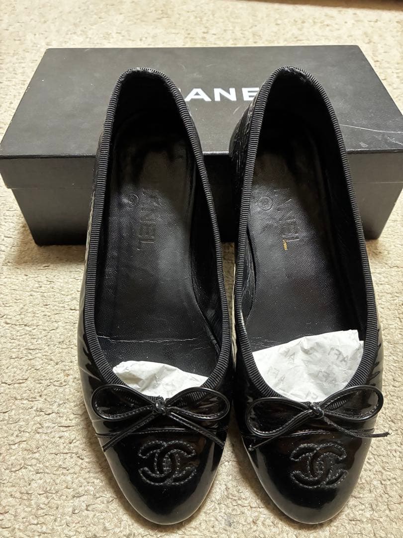 シャネル　フラットシューズ　バレエシューズ ☆紗栄子さん愛用 シャネル バレエ フラット シューズ 偽物☆ 21062314