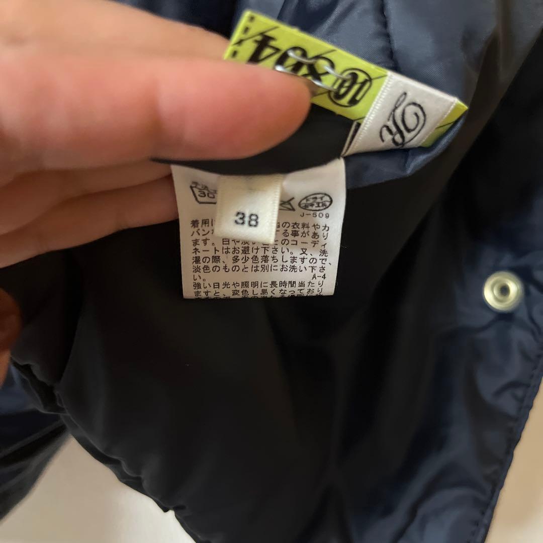 ネイビー ウールロングコート サイズ38 ロペ　ROPE ライナー付き