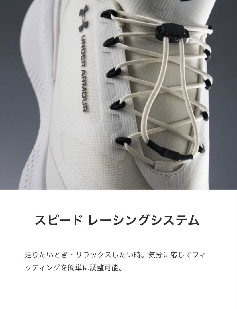 アンダーアーマー　UAノヴァ　ホワイト　26.0cm