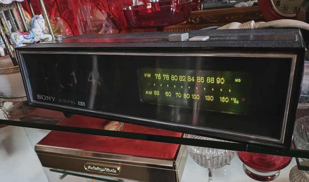 実働 貴重！レア！パラパラ時計 SONY デジタルクロックラジオ 8FC-59