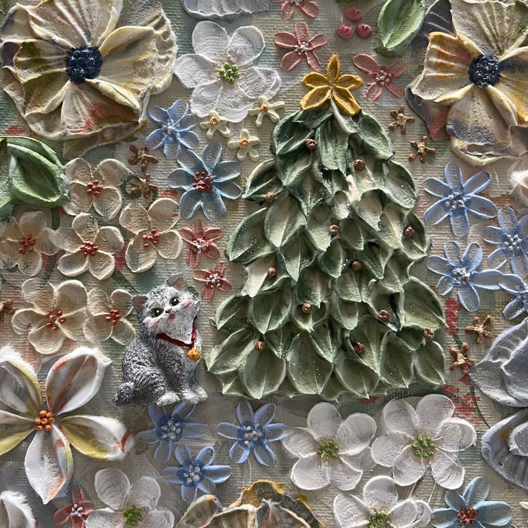 クリスマス オーナメント 猫 クリスマスツリー クリスマスの絵