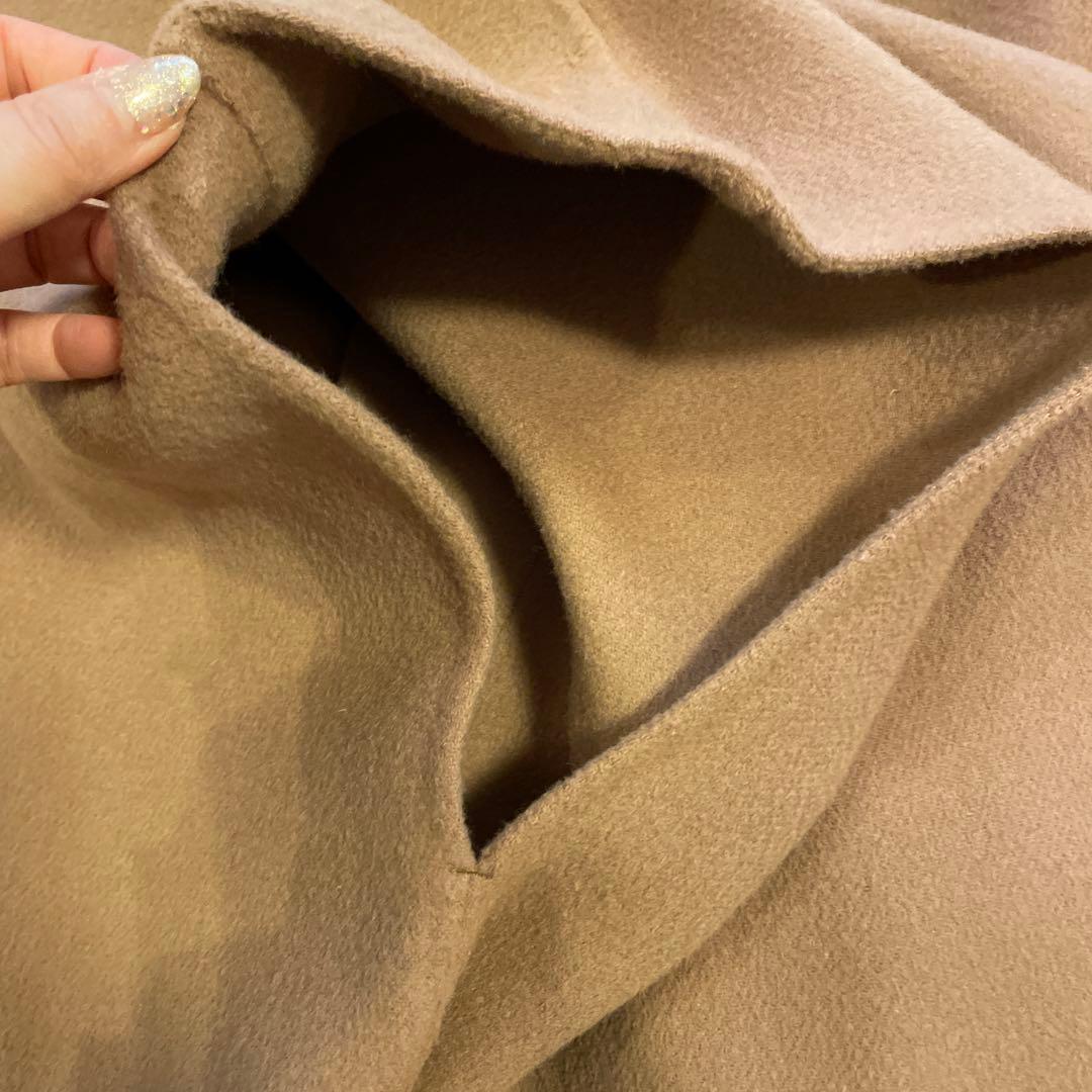 スローブイエナ　ブラウン フリース ポンチョ