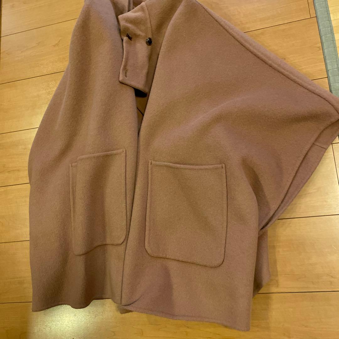 スローブイエナ　ブラウン フリース ポンチョ