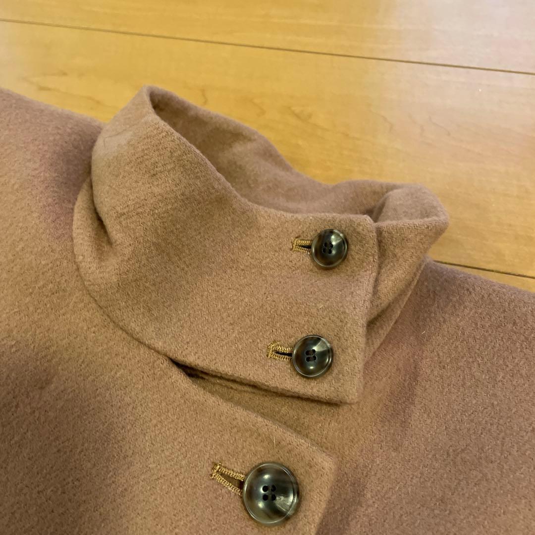 スローブイエナ　ブラウン フリース ポンチョ