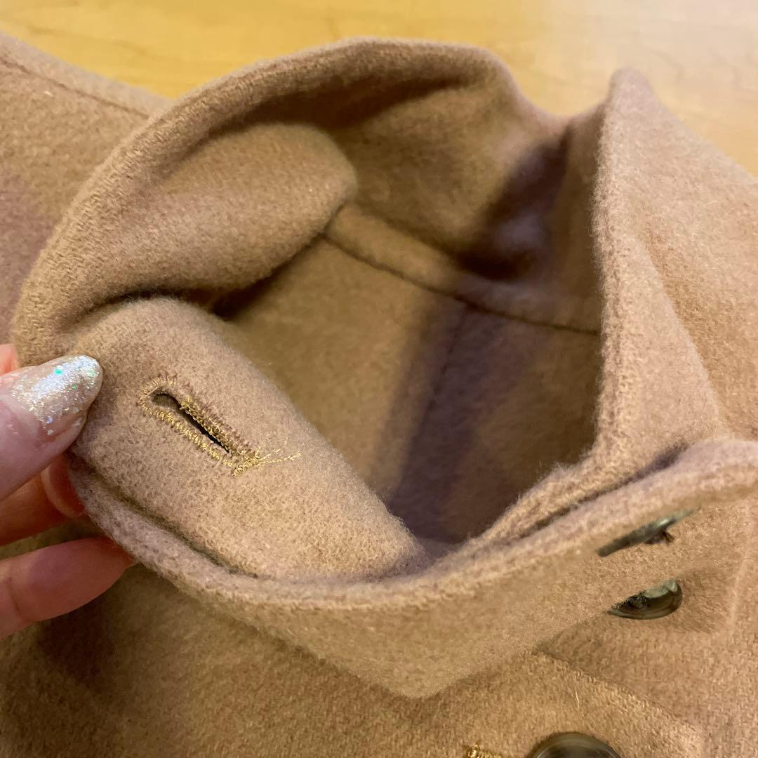 スローブイエナ　ブラウン フリース ポンチョ